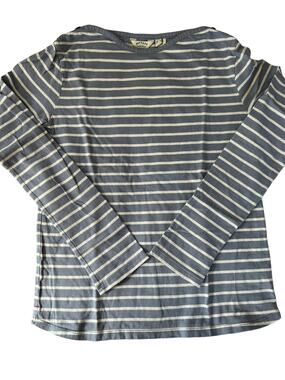 Fatface Blue Grey Stripe Shirt size 12-13